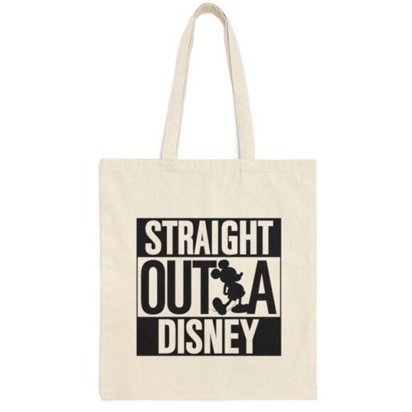 Straight Outta Disney Canvas Tote - Picture 1 of 7